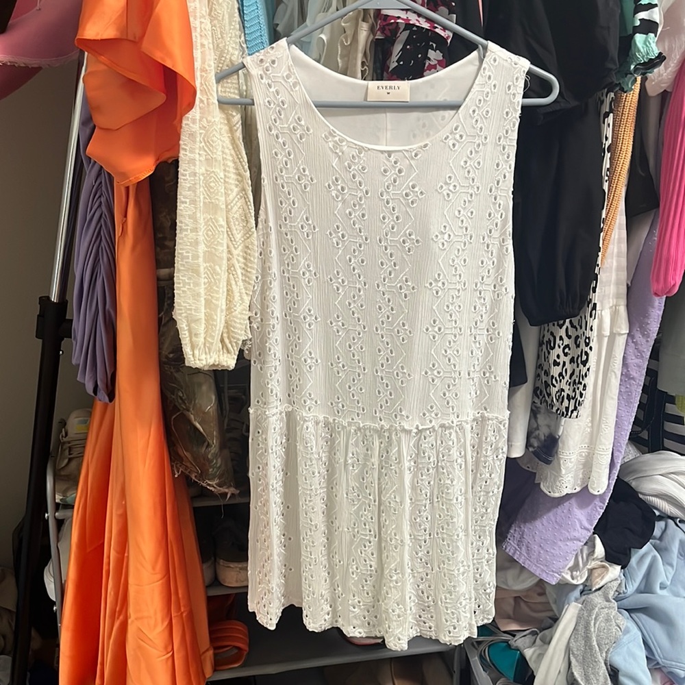 Beautiful Everly white lace dress